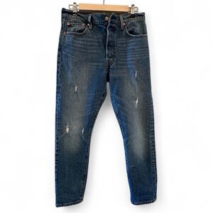 Levi's 501 Skinny slightly Distressed button fly jeans high rise Women's Size 29